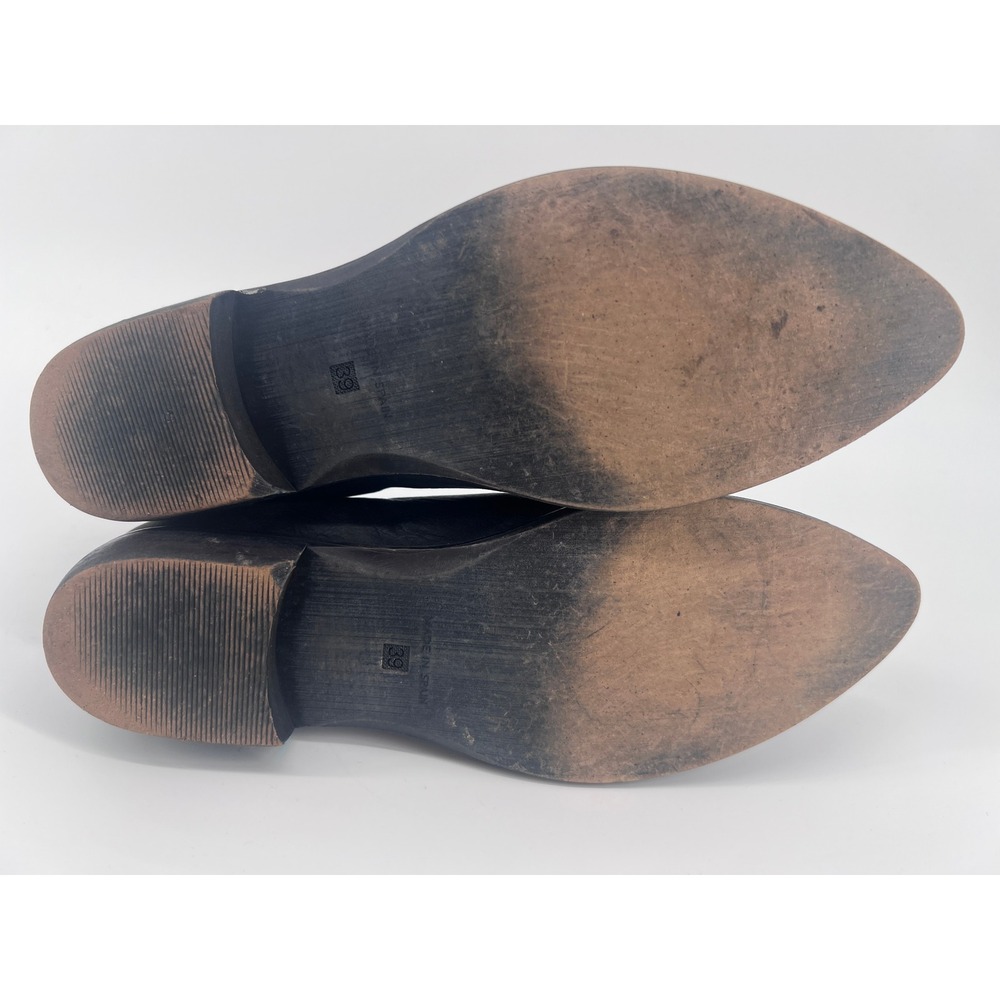 Free People Royale Flat Black Leather Pointed Toe Cutout Shoes EU 39 US 8.5-9 - Picture 6 of 9